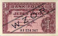 1, 2, 5, 10, 20, 50, 100 i 500 złotych 15.08.1939, komplet 8 sztuk wzorów banknotów \Londyńskich, ..