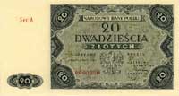 20 złotych 15.07.1947, seria A 0000000, Miłczak 130, Pick 130