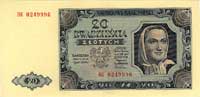 20 złotych 1.07.1948, seria DE, Miłczak 137d, Pick 137
