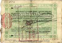 Bank Handlowy w Warszawie Oddz. w Sosnowicach - bon na 3 ruble, 3.08.1914 wydany dla inżyn.-techn...