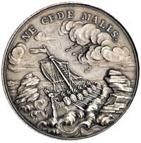medal Ne Cede Malis autorstwa J. F. Holzhaeussera wybity około 1770 r. i wręczany osobom zasłużony..
