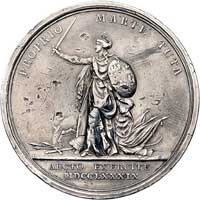 medal na inaugurację Sejmu Czteroletniego autorstwa Fryderyka Loosa ofiarowany królowi i marszałko..