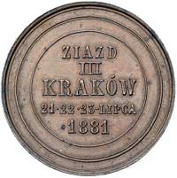 Zjazd Przyrodników i Lekarzy w Krakowie w 1881 r.- medal wybity staraniem M. Kurnatowskiego, Aw: N..