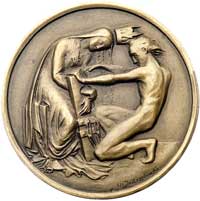 50- rocznica Powstania Styczniowego - medal autorstwa Wojciecha Jastrzębowskiego 1913 r., Aw: Napi..