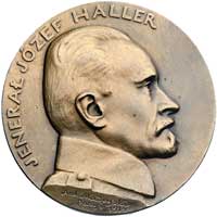 gen. Józef Haller- medal autorstwa Antoniego Madeyskiego, 1919 r., Aw: Popiersie w prawo i napis w..