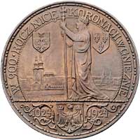 900-letnia rocznica koronacji Bolesława Chrobrego- medal autorstwa Jana Wysockiego 1924 r., Aw: Po..