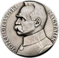 marszałek Józef Piłsudski - medal autorstwa Józefa Aumillera 1930 r., Aw: Popiersie w lewo i napis..