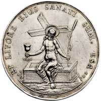 medal religijny autorstwa Jana Buchheima, Aw: Popiersie Chrystusa w koronie cierniowej, dookoła wi..