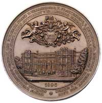 medal wrocławskiego Towarzystwa Dwunastorocznych sygn. Wiesiner Breslau 1896 r., Aw: Budynek resur..