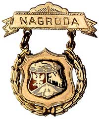 odznaka pamiątkowa X Olimpiady 1932 Z.N.P. (Związku Narodowego Polskiego w USA obecnie Polish Nati..