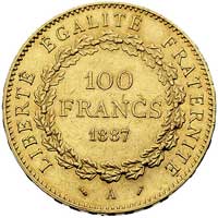 100 franków 1887 A, Paryż, Fr. 590, złoto, 32.23