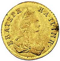 połtina 1777, Petersburg, Bitkin 109, Fr. 119, złoto, 0.69 g