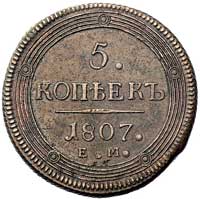 5 kopiejek 1807 EM, Jekaterinburg, Bitkin 282, Uzdenikow 3064, ładny egzemplarz