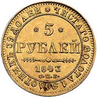 5 rubli 1843, Petersburg, Bitkin 22, Fr. 138, zł