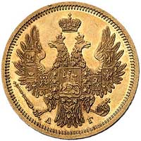 5 rubli 1853, Petersburg, Bitkin 35, Fr. 138, złoto, 6.54 g, patyna