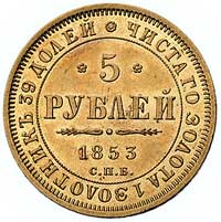 5 rubli 1853, Petersburg, Bitkin 35, Fr. 138, zł
