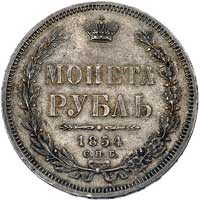 rubel 1854, Petersburg, Bitkin 168, Uzdenikow 17
