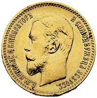 5 rubli 1910, Petersburg, Bitkin 17, Fr. 162, złoto, 4.28 g, rzadki rocznik