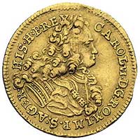 dukat 1714, Karlsburg, Resch 10, Herinek 199, złoto, 3.45 g, lekko gięty, patyna