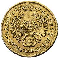 dukat 1714, Karlsburg, Resch 10, Herinek 199, złoto, 3.45 g, lekko gięty, patyna