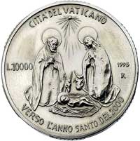 Jan Paweł II 1978 - , 10.000 lirów 1995, Rzym, Y