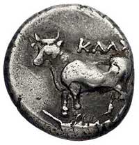 BITYNIA- Chalkedon, drachma około 350 pne, Aw: B