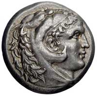 KRÓLESTWO MACEDOŃSKIE - Aleksandra Wielkiego 336-323 pne i następców, tetradrachma bita około 250-..