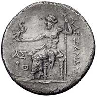 KRÓLESTWO MACEDOŃSKIE - Aleksandra Wielkiego 336-323 pne i następców, tetradrachma bita około 325-..