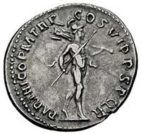 Trajan 98-117, denar, Aw: Popiersie w prawo i na