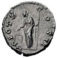 Marek Aureliusz 161-180, denar bity za panowania Antonina Piusa, Aw: Popiersie w prawo i napis w o..