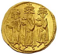 Herakliusz 610-641 i Herakliusz Konstantyn 613-641, solid, Aw: Stojący na wprost władcy Heraklonas..
