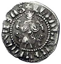 Lewon I 1198-1219, tram, Aw: Król na tronie z krzyżem i kwiatem lilii w dłoniach, napis w otoku, R..