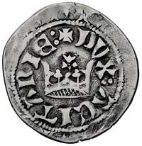 Edward II 1337-1360, blanc (grosz), Aw: Długi krzyż i napis w otoku ED REX ANGLIE, Rw: Korona i na..