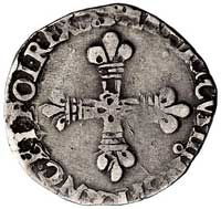 1/8 ecu 1587, Rennes, znak mincerza półksiężyc, Duplessy1134