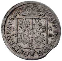 ort 1651, Bydgoszcz, Kurp. 314 (R4), Gum. 1728, T. 7, moneta z końcówki blachy, rzadka