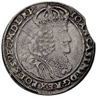 ort 1654, Poznań, Kurp. 350 (R3), Gum. 1738, T. 4, moneta z końca blachy, rysy w tle
