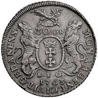 30 groszy (złotówka) 1763, Gdańsk, Kam. 991 (R2)