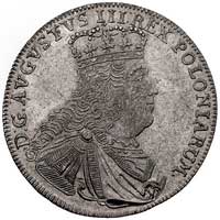 tymf 1753, Lipsk, popiersie z literą S, Kam. 788 (R4), bardzo rzadka i ładna moneta