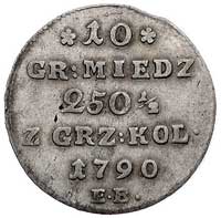 10 groszy miedzianych 1790, Warszawa, Plage 235