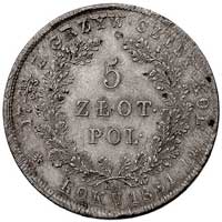 5 złotych 1831, Warszawa, Plage 272, lekko justo