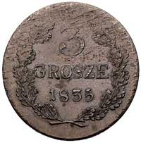 3 grosze 1835, Wiedeń ?, Plage 297, moneta traktowana jako próba - w rzeczywistości o kilka lat pó..