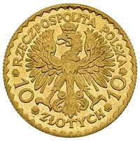 10 zlotych 1925, Warszawa, Bolesław Chrobry, Parchimowicz 125, złoto koloru czerwonego, 3.23 g