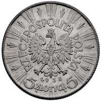 zestaw monet 5 złotych 1938, Warszawa, Piłsudski i 2 złote 1936, Warszawa, Żaglowiec, Parchimowicz..