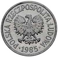 zestaw monet 20 groszy 1985, Warszawa, rewers obrócony o 90 i 180 stopni, razem 2 sztuki