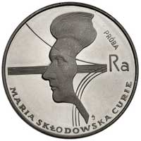 100 złotych 1974, Maria Skłodowska-Curie, wypukły napis PRÓBA, Parchimowicz P-355.b, wybito 10 szt..