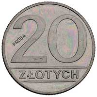 20 złotych 1989, wypukły napis PRÓBA, Parchimowicz P-323 b, miedzionikiel