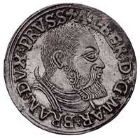 trojak 1541, Królewiec, wcześniejsza odmiana popiersia z krótką brodą, Bahr. 1176, Neumann 42