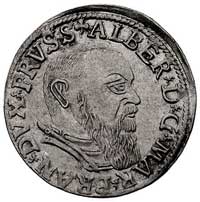 trojak 1541, Królewiec, późniejsza odmiana popiersia z długą brodą, Bahr. 1178, Neumann 42, ładnie..