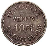 10 fenigów 1919, Bydgoszcz cynk, 19 mm, Menzel 2110.1 oraz 40 fenigów Biskupiec-Związek Św. Wincen..