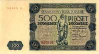 500 złotych 15.07.1947, seria L3, Miłczak 132c, Pick 132